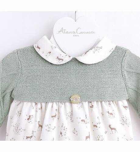 Ranita bebé punto VERDE &amp; estampado animalitos de Martin Aranda | Aiana Larocca