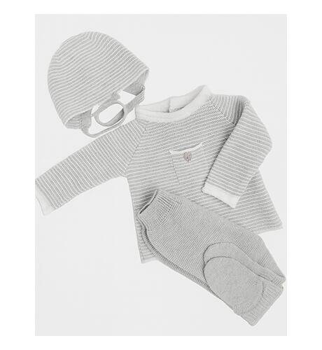 Conjunto bebé Jersey y Polaina color GRIS  de Martin Aranda | Aiana Larocca Conjunto bebé Jersey y Polaina color GRIS  de Martin Aranda | Aiana Larocca