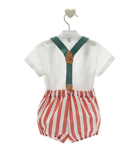 Conjunto niño Pantalón tirantes a rayas CALDERA de Marta y Paula | Aiana Larocca
