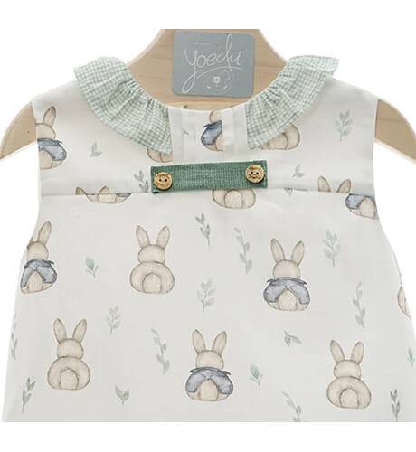 Ranita bebé estampado conejitos de Yoedu | Aiana Larocca
