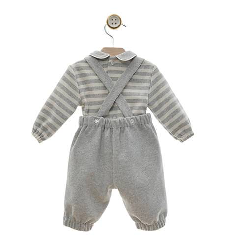Conjunto punto bebé Pantalón tirantes &amp; Camisa de Yoedu | Aiana Larocca