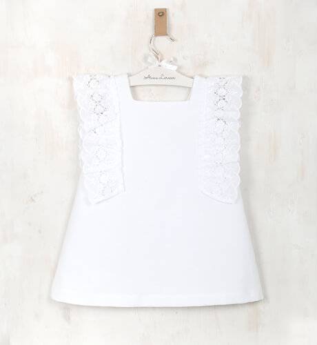 Vestido blanco tira bordada de Rochy | Aiana Larocca