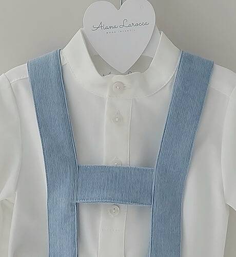 Pantalón Tirantes Martín micropana azul | Aiana Larocca