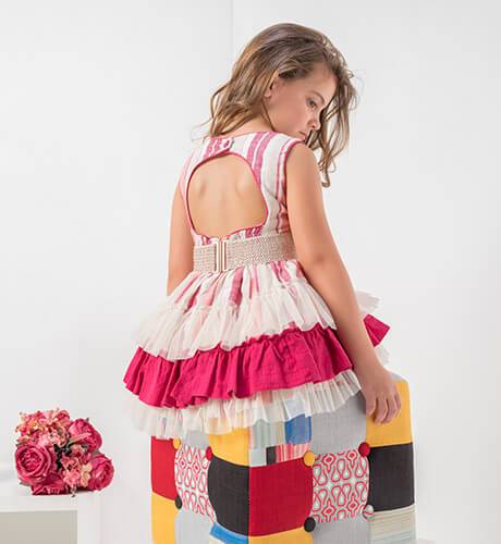 Vestido a rayas rosa espalda abierta de Nekenia | Aiana Larocca