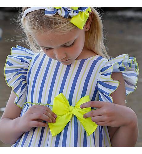 Vestido niña a rayas azul de DBB Collection | Aiana Larocca