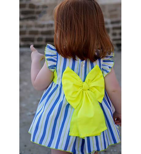 Jesusito niña a rayas azul de DBB Collection | Aiana Larocca