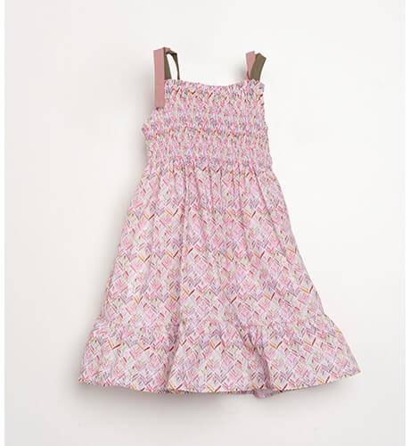 Vestido niña estampado ramitas &amp; engomado de Ancar | Aiana Larocca