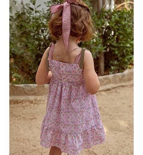 Vestido niña estampado ramitas &amp; engomado de Ancar | Aiana Larocca