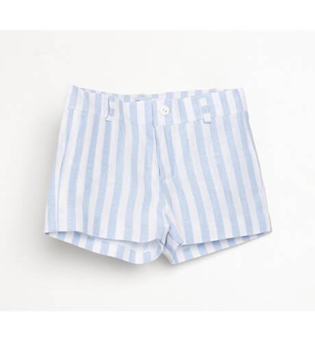 Pantalón corto niño a rayas azul de Ancar | Aiana Larocca