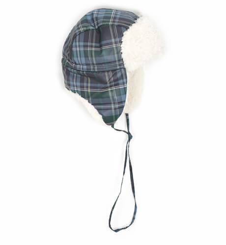 Gorro piloto de niño cuadros tonos verde | Aiana Larocca