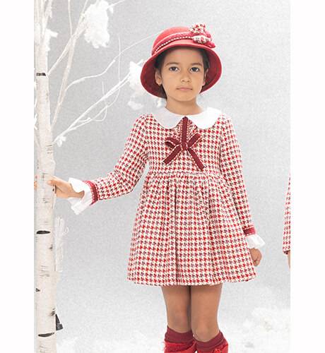 Vestido niña estido tweed rojo de Basmartí | Aiana Larocca