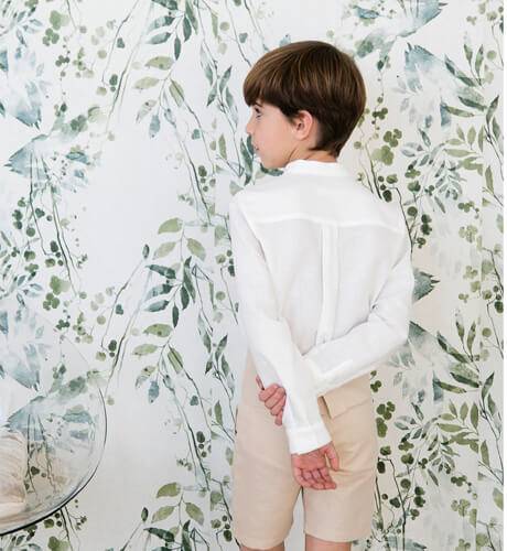Camisa niño lino crudo | Aiana Larocca