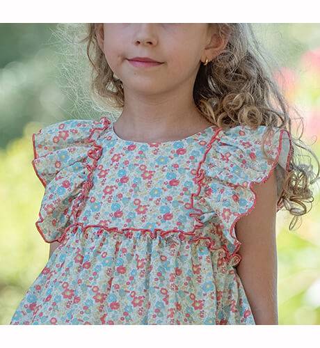 Vestido niña estampado florecitas &amp; Lazada de Nekenia | Aiana Larocca