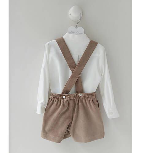 Pantalón Tirantes Martín micropana camel | Aiana Larocca