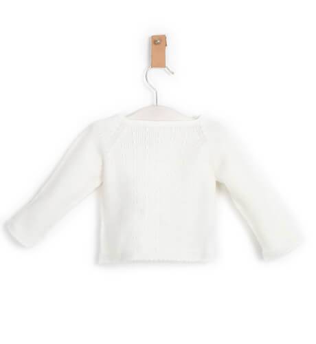 Chaqueta larga niña color crudo de Yoedu | Aiana Larocca