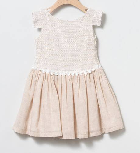 Vestido niña ceremonia avellana de Coco Acqua | Aiana Larocca