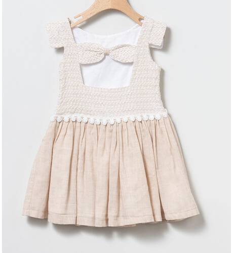 Vestido niña ceremonia avellana de Coco Acqua | Aiana Larocca