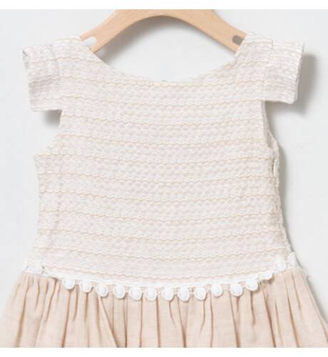 Vestido niña ceremonia avellana de Coco Acqua | Aiana Larocca