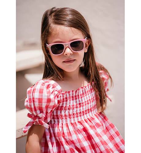 Vestido niña a cuadros manga corta &amp; engomado de Coco Acqua | Aiana Larocca
