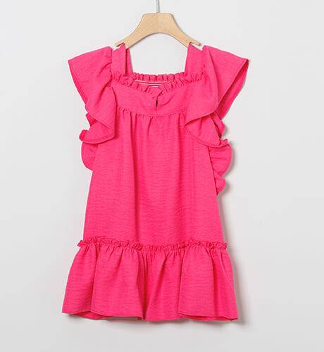 Vestido niña fucsia &amp; bordado nidos de Coco Acqua | Aiana Larocca