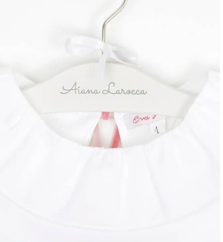 Blusa blanca detalle terciopelo de Eva Jeréz | Aiana Larocca