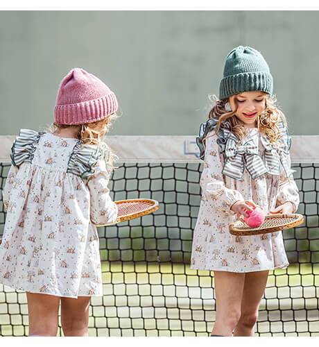 Vestido niña estampado ositos de Yoedu | Aiana Larocca