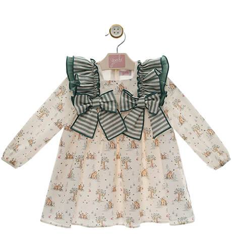 Vestido niña estampado ositos de Yoedu | Aiana Larocca
