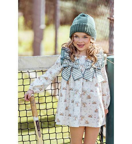Vestido niña estampado ositos de Yoedu | Aiana Larocca