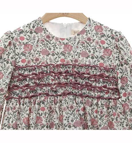 Vestido niña estampado floral &amp; volantitos de Yoedu | Aiana Larocca