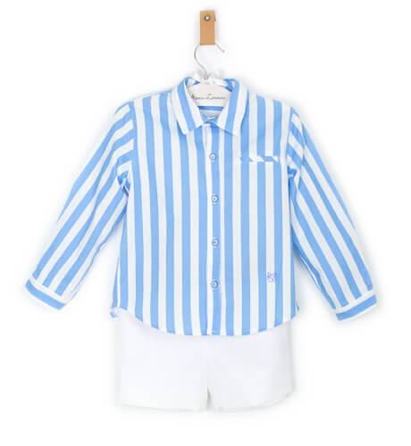 camiseta rayas azules y blancas niño