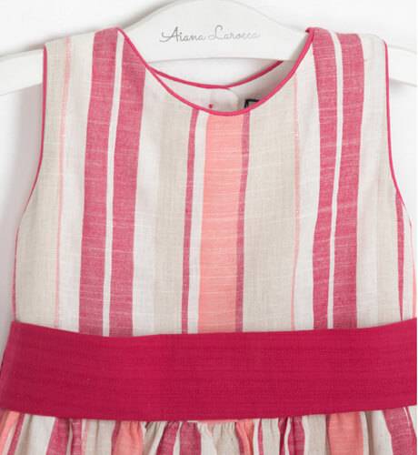 Vestido a rayas rosa espalda abierta de Nekenia | Aiana Larocca