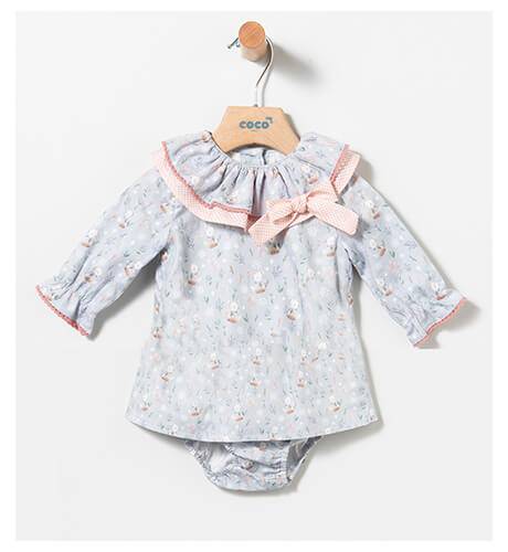 Jesusito niña estampado zorritos de Coco Acqua | Aiana Larocca