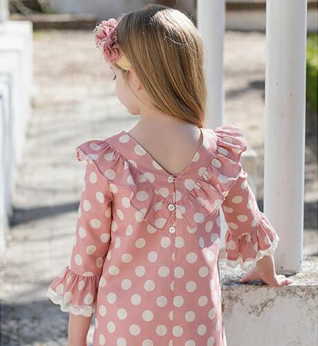 Vestidos niña shop manga francesa