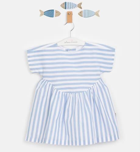 Vestido niña a rayas azul y blanco de Cocote | Aiana Larocca
