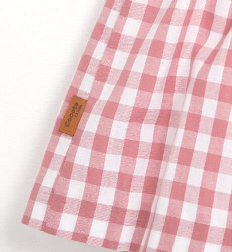 Vestido niña vichy rosa manga corta de Cocote | Aiana Larocca