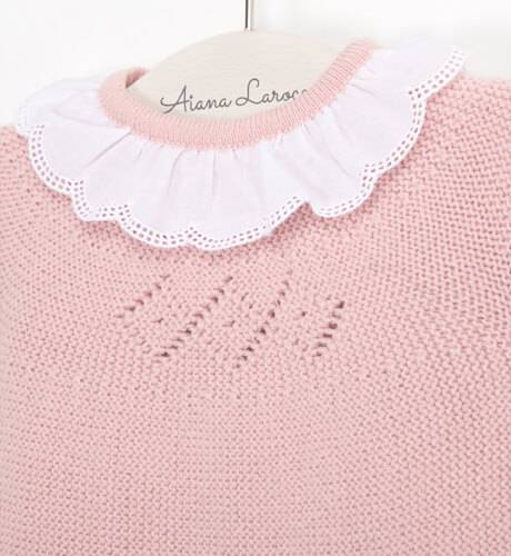Conjunto bebé jersey y polaina rosa de Don Algodón | Aiana Larocca