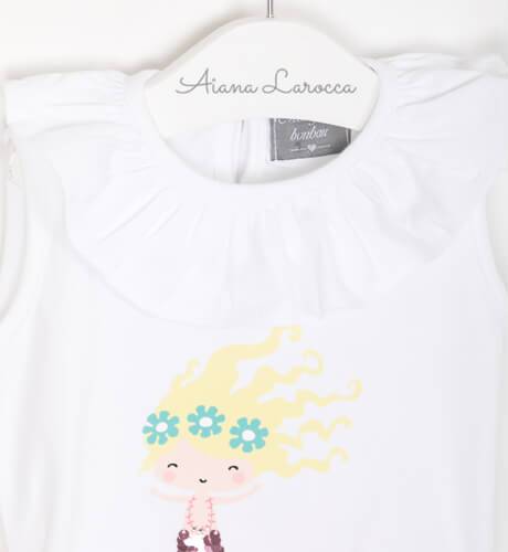 Conjunto camiseta sirenita y braguita fondo marino de Mon Petit Bonbón | Aiana Larocca