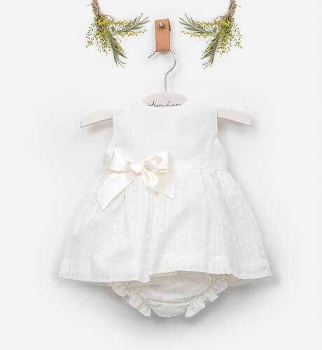 Vestido bebé Alice crudo | Aiana Larocca