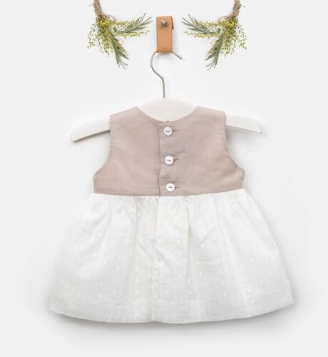 Vestido bebé Alice &amp; cuerpo avellana | Aiana Larocca