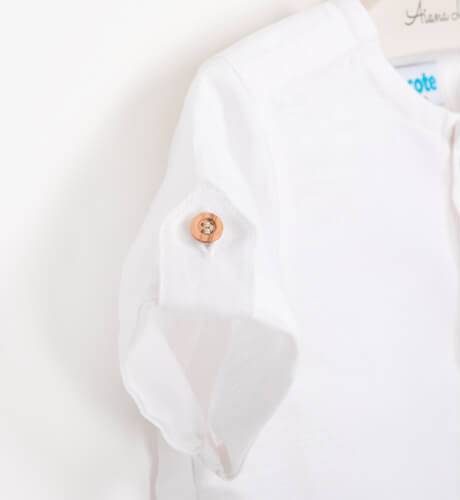 Camisa niño tres botones &amp; manga corta de Cocote | Aiana Larocca