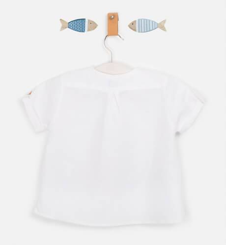 Camisa niño tres botones &amp; manga corta de Cocote | Aiana Larocca