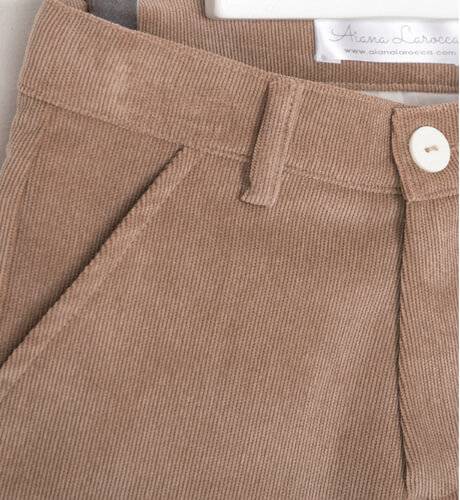 Pantalón niño micropana camel | Aiana Larocca