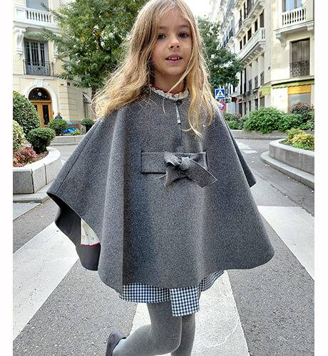 Capa niña lana gris | Aiana Larocca