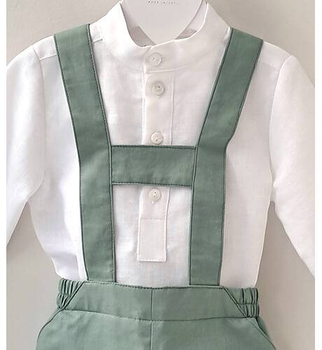 Pantalón Tirantes Martín color verde | Aiana Larocca