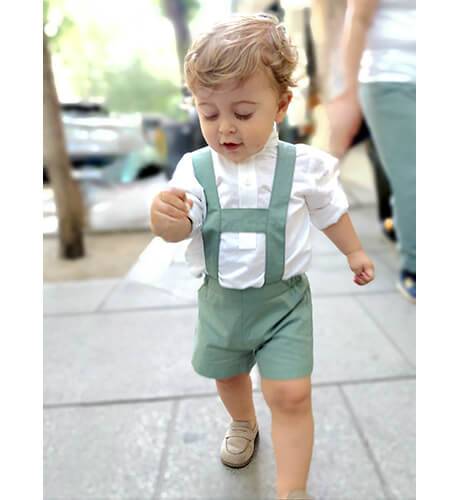 Pantalón Tirantes Martín color verde | Aiana Larocca