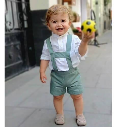 Pantalón Tirantes Martín color verde | Aiana Larocca