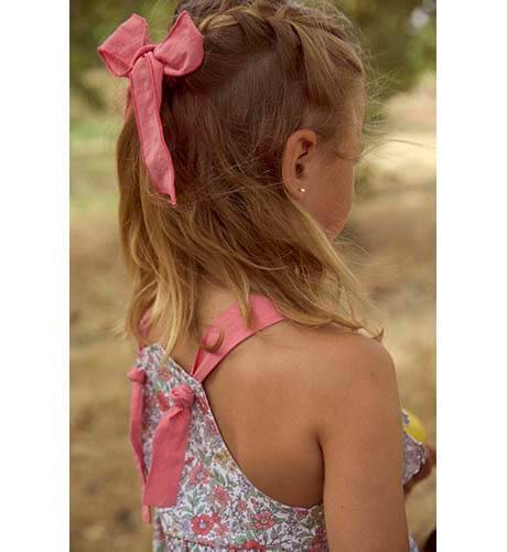 Vestido niña estampado liberty &amp; tirantes rosa de Ancar | Aiana Larocca