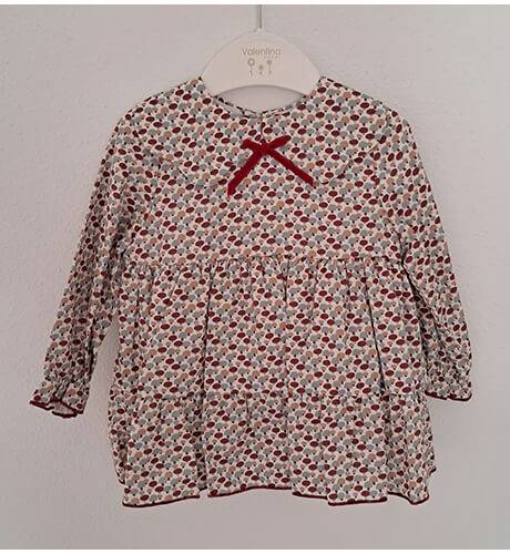 Vestido niña estampado burdeos de Daniesty | Aiana Larocca