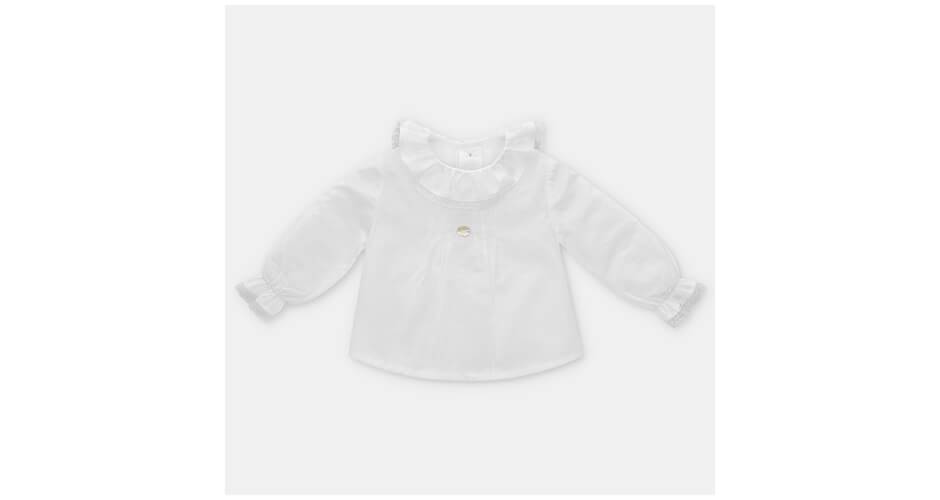 Blusa niña manga LARGA &amp; puntilla de Martin Aranda | Aiana Larocca