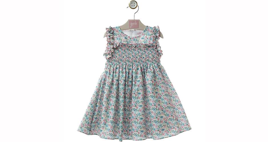 Vestido niña estampado liberty &amp; engomado de Yoedu | Aiana Larocca